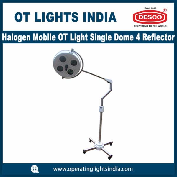 HALOGEN MOBILE OT LIGHT SINGLE DOME 4 REFLECTOR